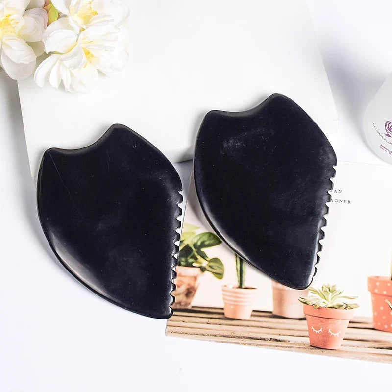 Natural Bian Stone Facial Gua Sha Scraper Tool For Neck Face Beauty SPA Massage Guasha Skin Care Fades Wrinkles Spots