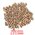 200pcs Dia 1.5 2 2.5 mm Stainless Steel Gold Tube Stopper Spacer Bead Crimp End Beads for Jewelry Making Supplies Wholesale