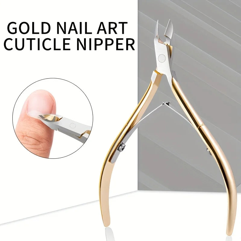 Stainless Steel Dead Skin Scissors Set Stainless Steel Cuticle Clippers Nail Cuticle Pusher Set Removal Nail Removal Nail Gel