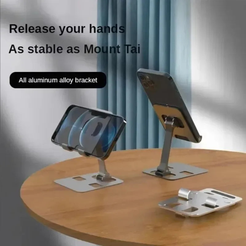 Universal Mobile Phone Holder Foldable Desk Phone Holder Mount Stand For iPhone 12-17 Tablet Desktop Aluminum Alloy Holder