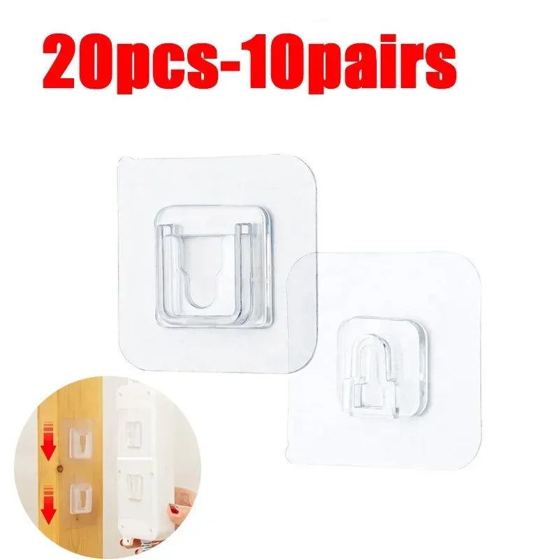 40pcs Double Sided Wall Self-Adhesive Hooks for Hanging, Adhesive Hooks for Home Kitchen Office Hanging Holder Holders Storage