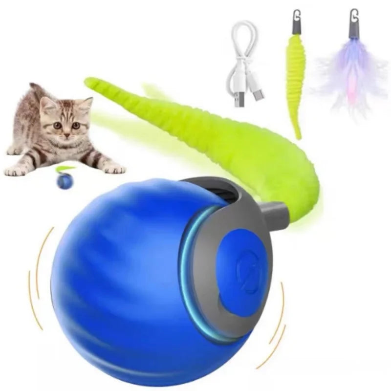 New Interactive Cat Toy Ball Small Tail Rolling Ball Suitable for Indoor and Outdoor Cat and Dog Play Toys for Cats Things