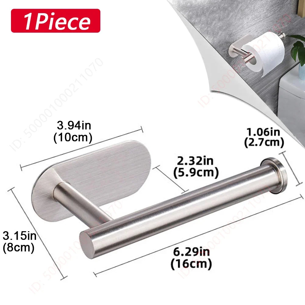1~2PCS Toilet Paper Rack Bathroom Paper Towel Holder Adhesive Absorbent Paper Dispenser WC Kitchen Hardware Storage Accessories