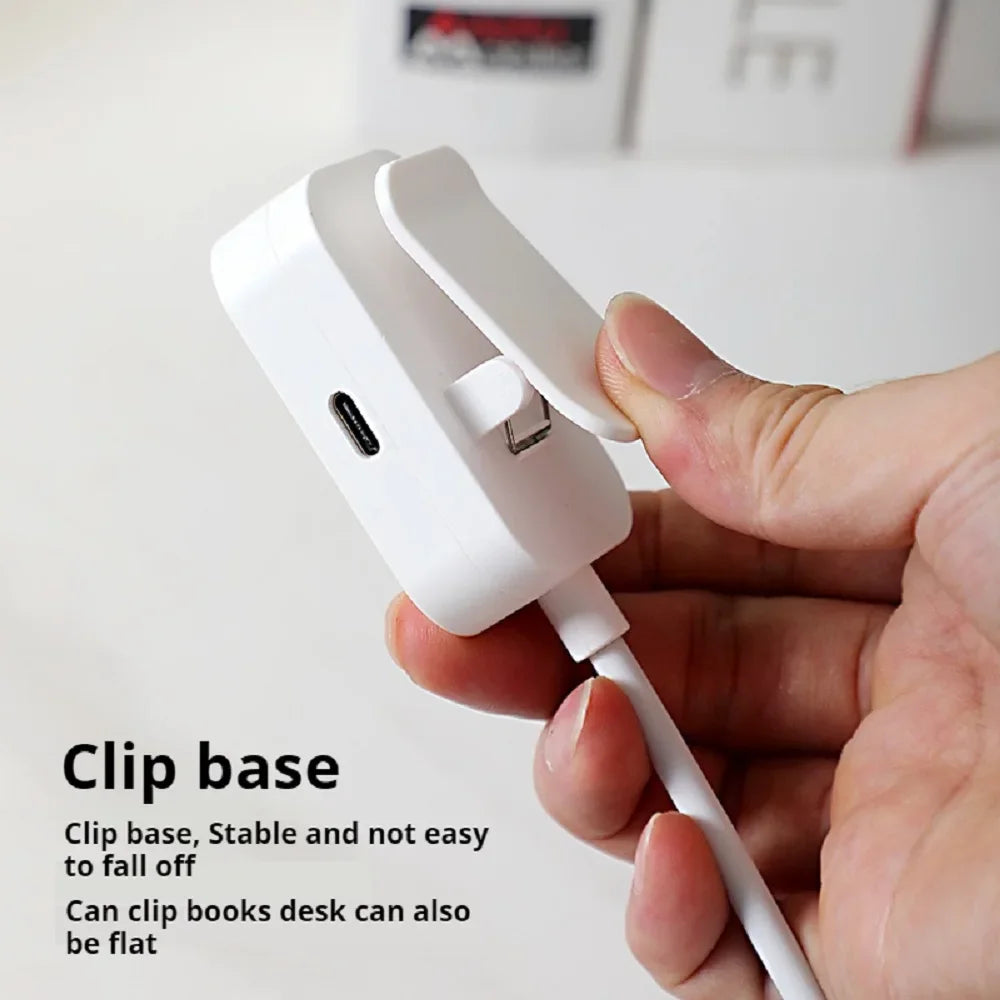 1pc Portable LED Clip-on Reading Light 3 Modes Adjustable Eye Protection Clip-On Study Reading Lamp for Travel Bedroom Book