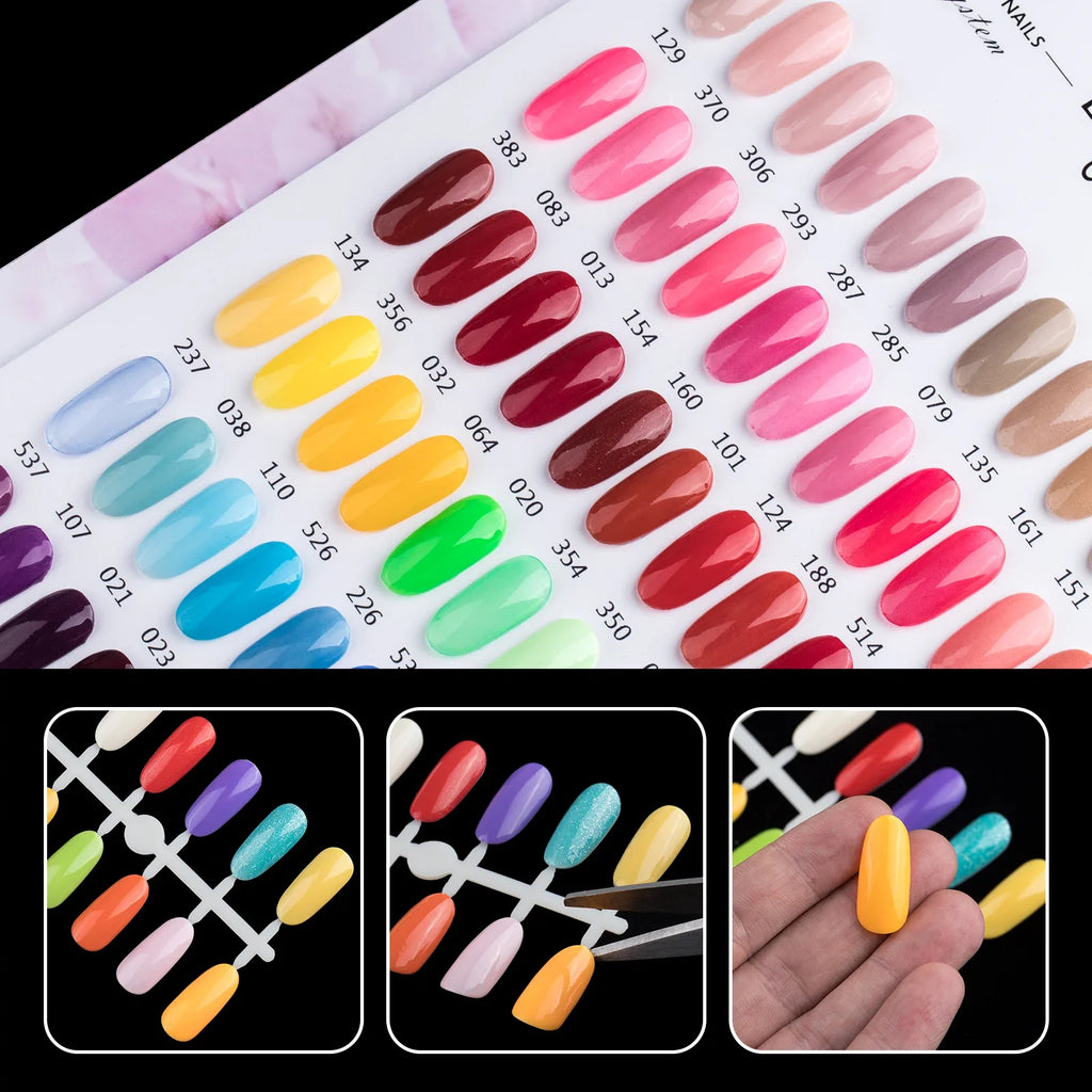 TP 240pcs Nail Display Tips Natural Color False Acrylic Nail Art Tips for Nail Display Book Gel Polish Manicure Practice Tools