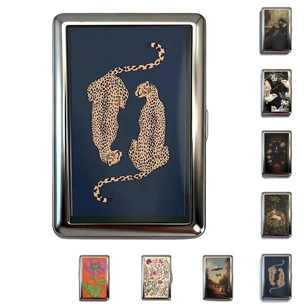 Vintage-Style Vintage Card Case Versatile Design Metal Material Metal Case Easy Snap Multi-function Card Holder