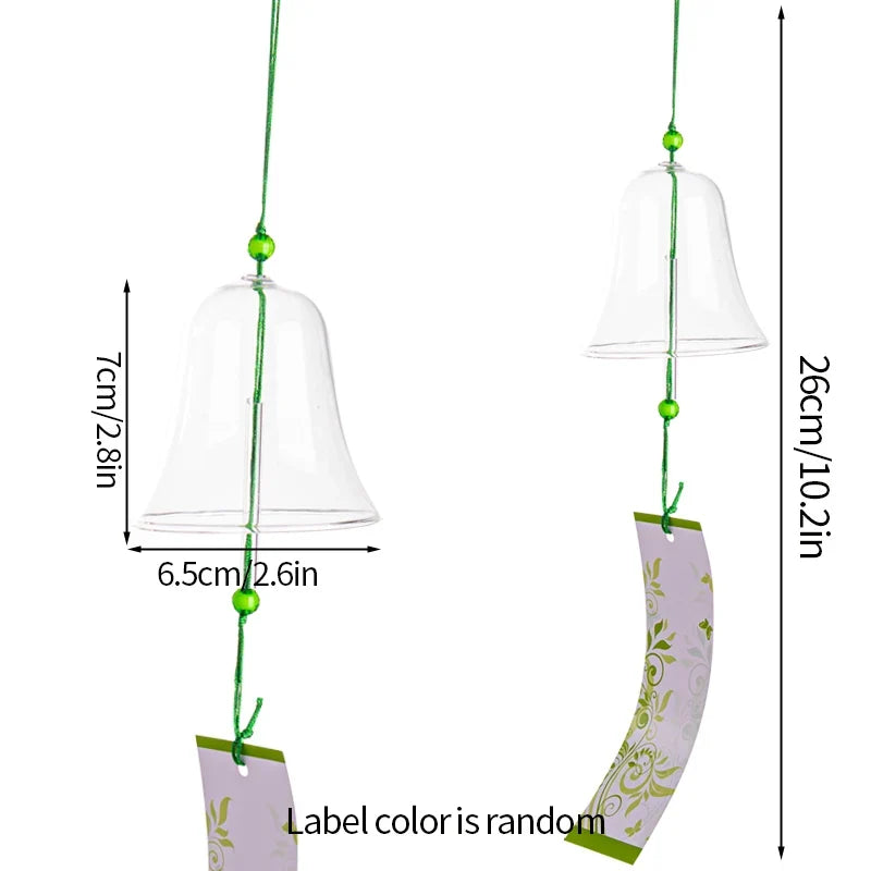 Japanese Style Glass Wind Chimes Outdoor Decorative Wind Bell Window Hanging Pendants Yard Garden Decoration Wind Chime