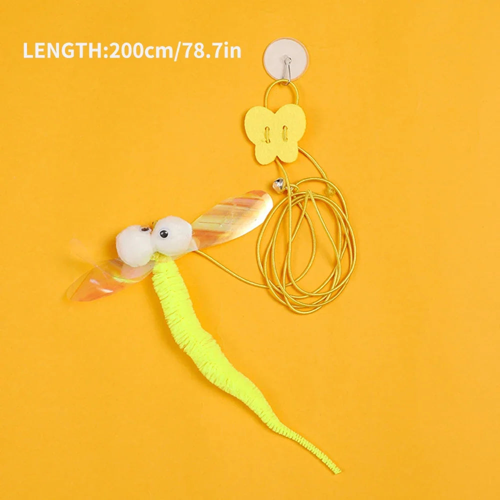 Random Cat Hanging Cat Toy Hanging Door Elastic Rope Cat Stick Feather Pet Supplies For Cats And Dogs