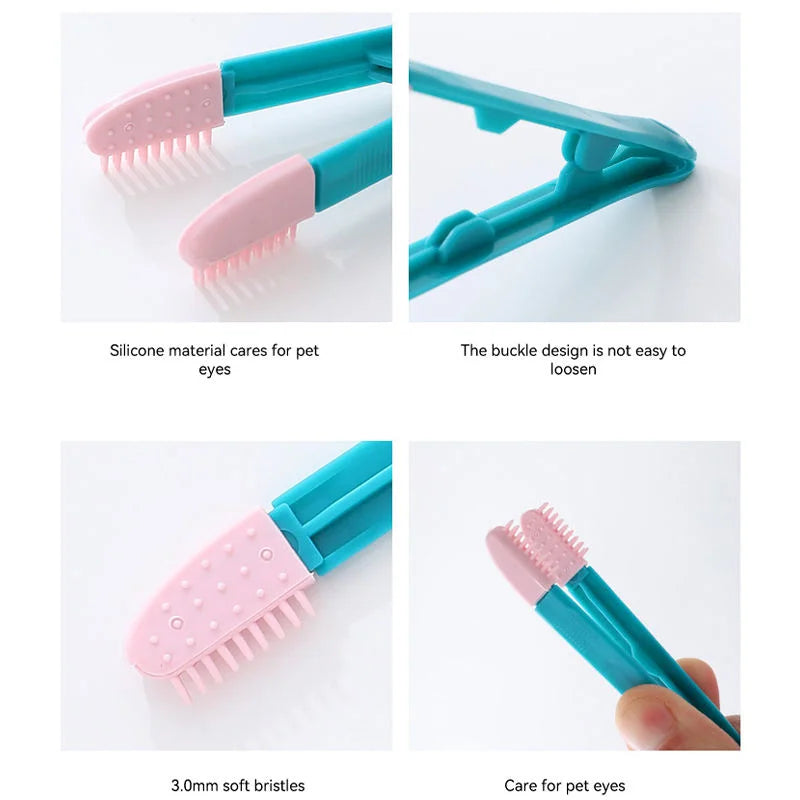 Pet Grooming Tear Stain Remover Comb Cleaning Brush Cat Eyes Comb for Small Cats And Dogs Pet Care Tools