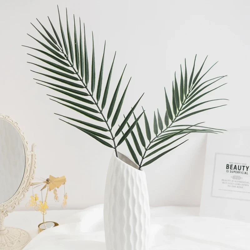 5/15Pcs Artificial Plants Tropical Palm Tree Leaves Home Garden Decoration Accessories Photography Props Festival Wedding Supply
