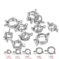 4pcs Stainless Steel Gold Round Spring Clasps Hooks for Bracelet Clavicle Necklace Clasp Connectors DIY Jewelry Making Supplies