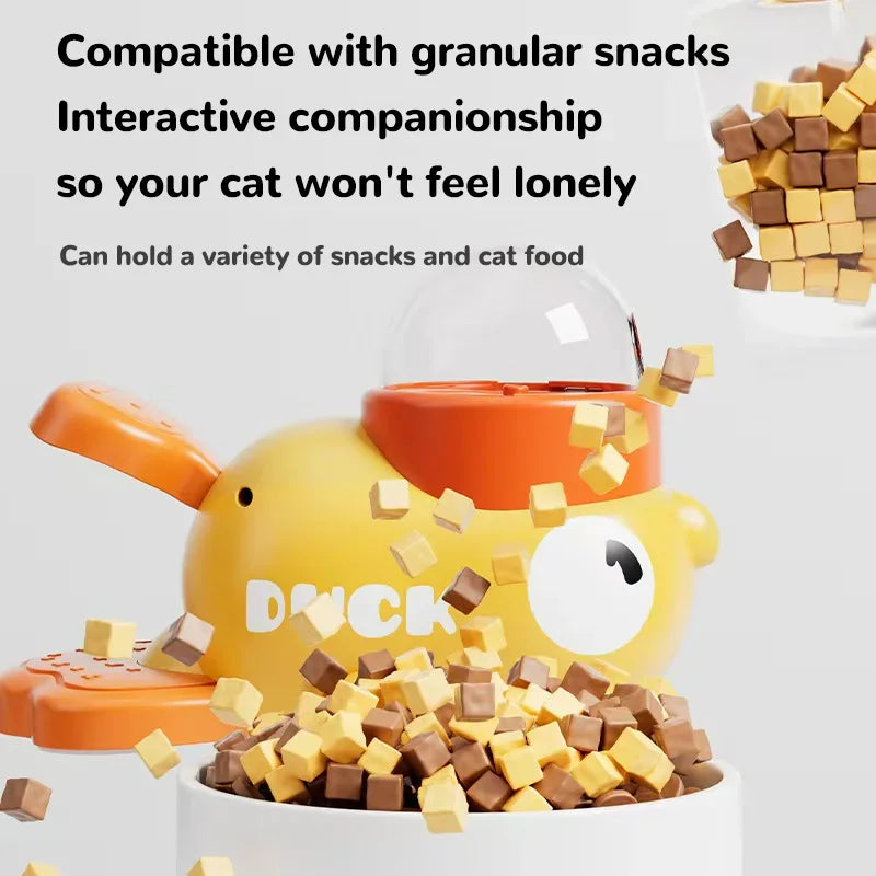 Dog, Cat, Pet Feeder, Little Yellow Duck, Interactive Puzzle Dog Feeding Machine, Puppy, Missing Food Toy, Anti-Slip Bottom