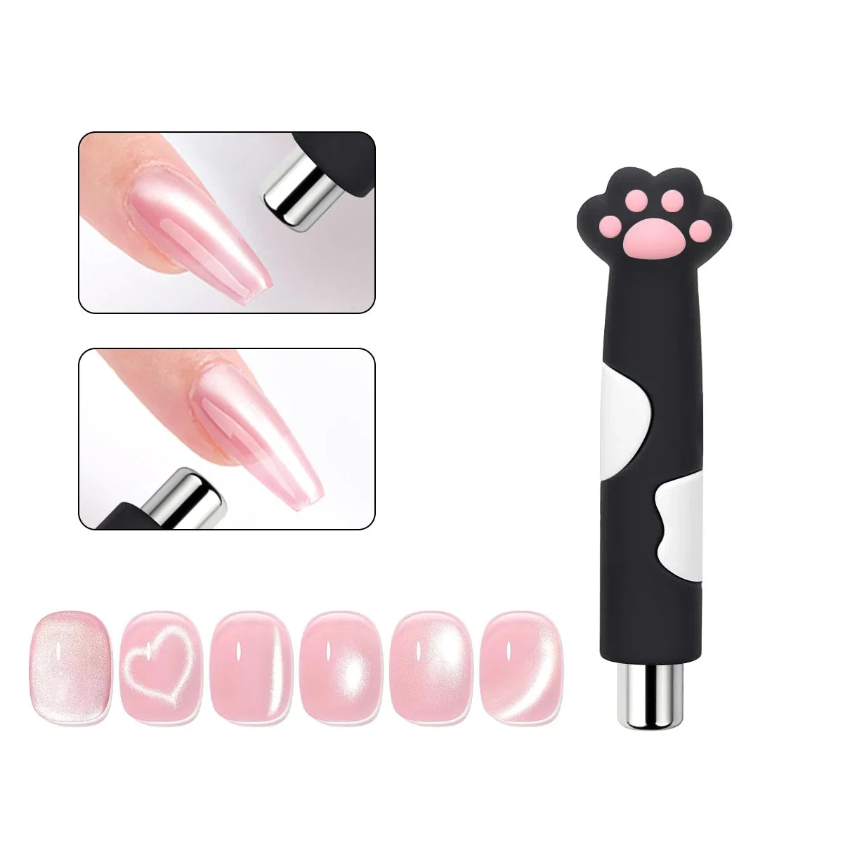 Professional Cat Paw Shaped Strong Magnet Nail Art Tools DIY Varnish Application 3D Cat's Eye Effect for Manicure