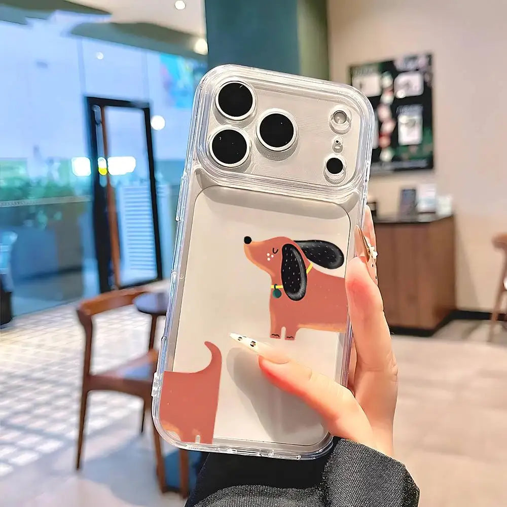 Dachshund Silhouette Dog Magnetic Silicone Case Compatible With MagSafe For IPhone 17 16 15 13 14 Pro Max 11Plus 12mini Cover