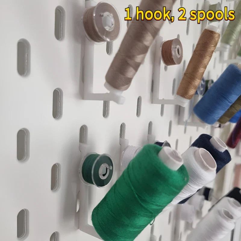 15PCS hook plate spool holders hook 45 ° upward sloping design Sewing thread storage rack for textile and embroidery enthusiast
