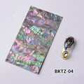 YYM 40*70mm Iridescent 3D Soft Shell Nail Stickers Shiny Self-Adhesive Shell Patches Nail Art Decorations For Beauty Supplies