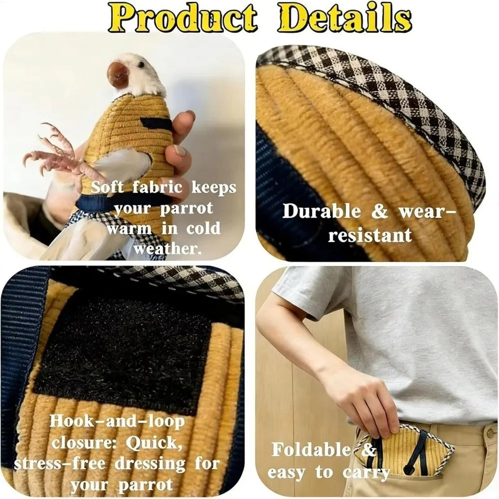 New Adjustable Strap Parrot Vest Carrier Anti Escape Portable Bird Backpack Carrier Breathable Bird Bag Budgies