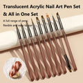 9Pcs UV Gel Acrylic Nail Brush Set, Nail Tips Extension Nail Brushes 3D Carving Manicure Salon Tools