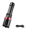 Super Bright LED Flashlight USB Rechargeable Flashlights with Tactical Zoom High Power Spotlight Outdoor Camping Fishing Torch