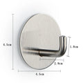 Coat Hooks Wall Mounted Coat Rack Self-Adhesive Kitchen Hooks Stainless Steel Wall Adhesive Hooks for Walls Bathrobe Hooks Door