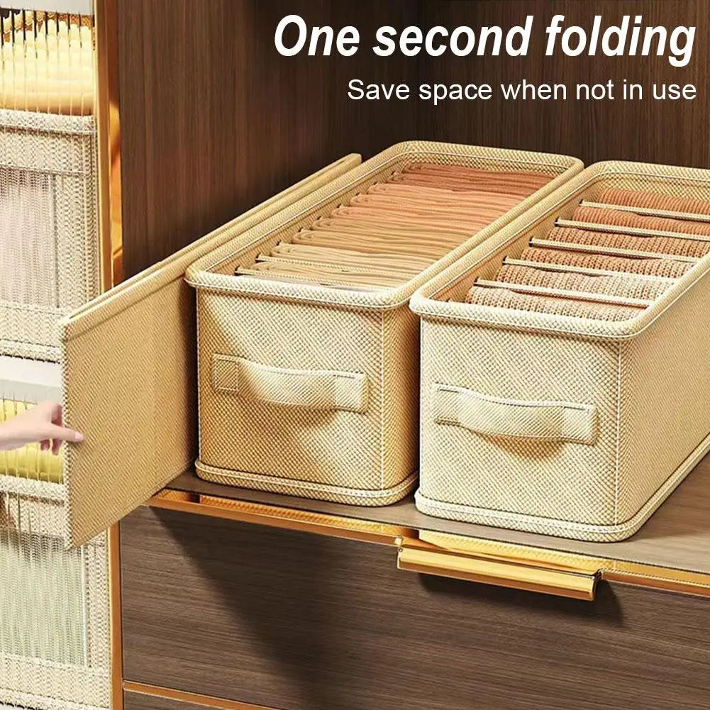 6/7 Grids Drawer Organizer Bras Underwear Socks Storage Box Cabinet Storage Organizer Box Fabric Home Dormitory Storage Supplies