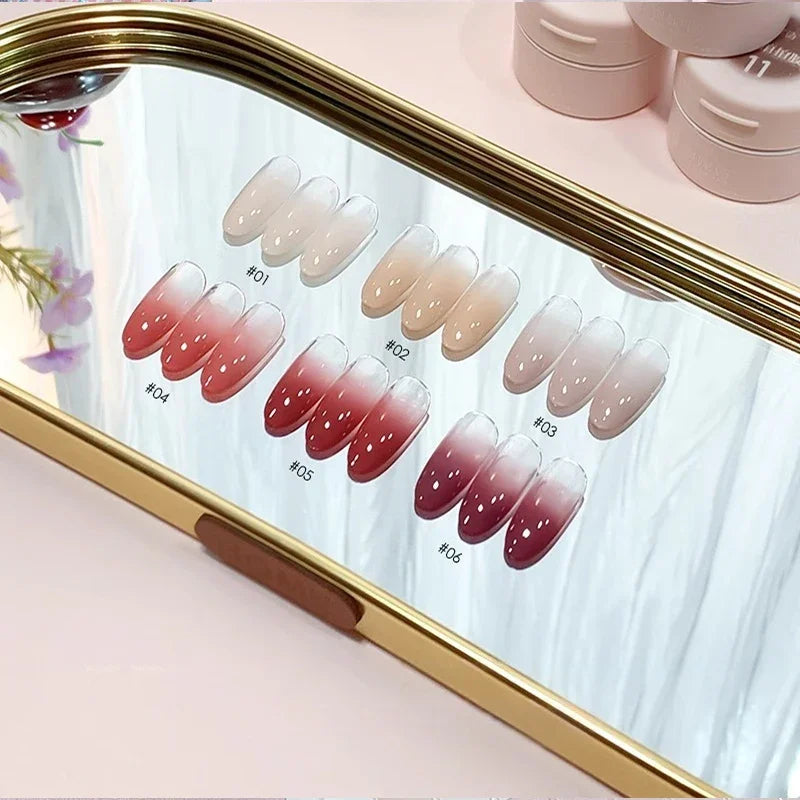 12 Colors Air Cushion Patting Gel, High Saturation Solid Nail Art Gel, No Wipe Matte Finish for Gradient Blush Nails, UV Cured