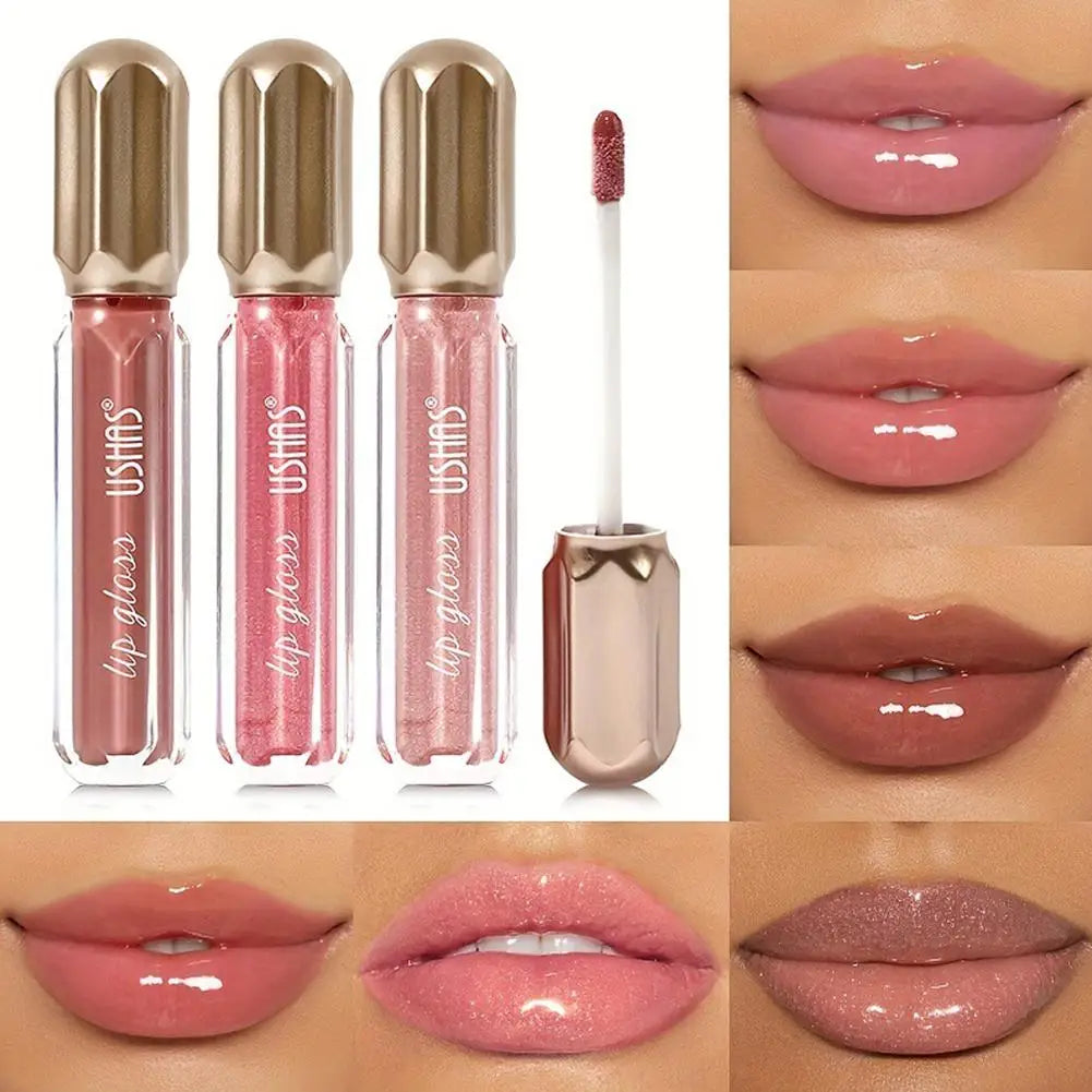 Shimmering Mirror Lipstick Glossy Lipstick Mirror Water Lip Gloss Waterproof Last Moisturizing Lip Glaze Glitter Pearl Lip 2026