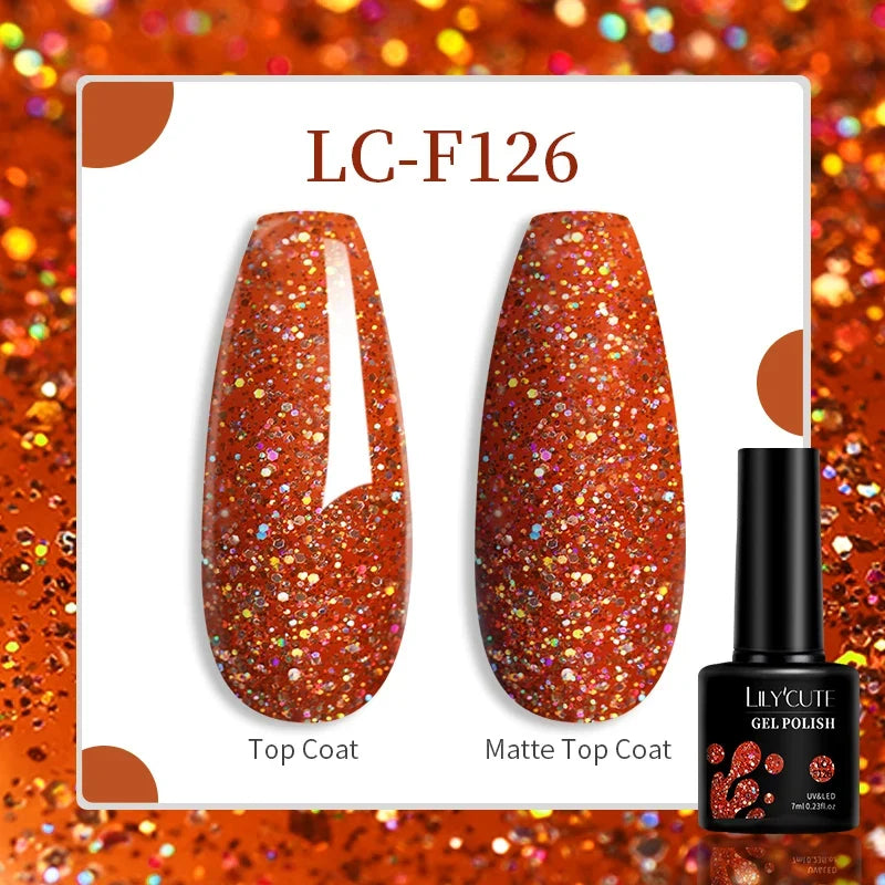 LILYCUTE 7ML Nail Gel Polish Nail Supplies Varnish Semi Permanent Nail Art Manicure Soak Off LED UV Gel Nail Varnishes