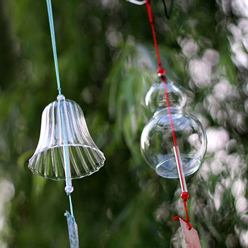Japanese Style Glass Wind Chimes Outdoor Decorative Wind Bell Window Hanging Pendants Yard Garden Decoration Wind Chime