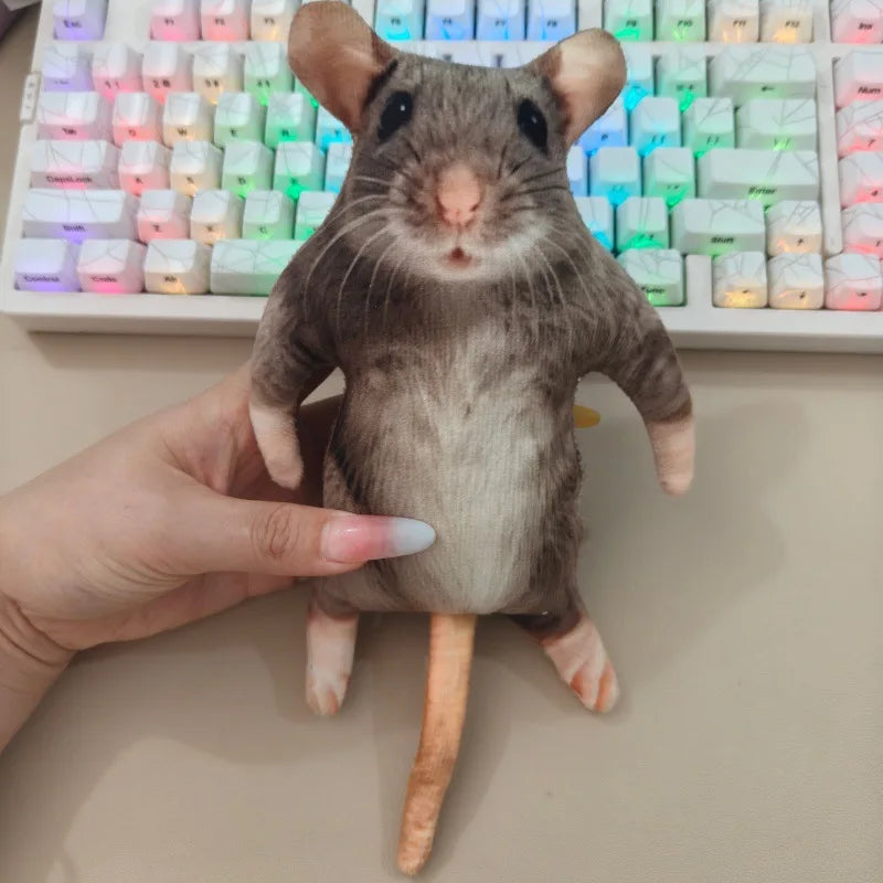 New Model of Simulated Rat and Rat Cat and Dog Entertainment Spoof Plush Doll with Skeleton Concave Shape Pet Toy