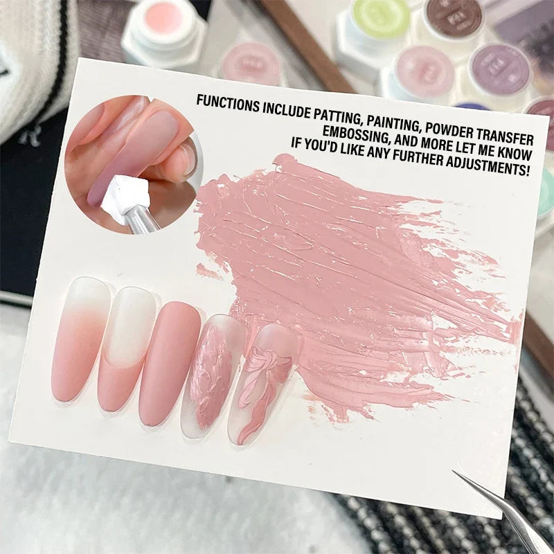 Nail Air Cushion Patting Gel, No Wash High Saturation Solid Color Gradient Shading, Offline Nail Salon Specific UV Nail Polish