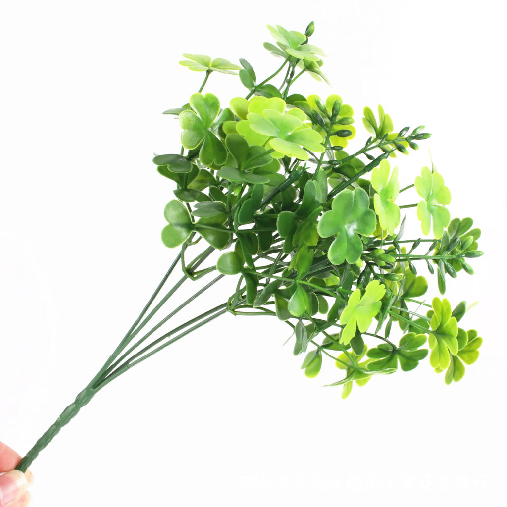 7 Branches Green  Artificial Plants Water Grass Plastic Faux Persian Grass Fern Flower Wall Accessories Garden Bushes Home Decor