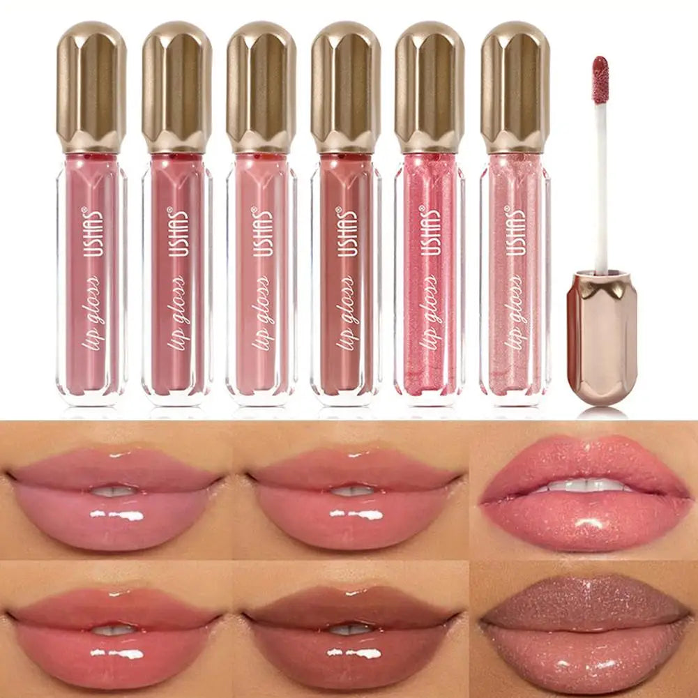 Shimmering Mirror Lipstick Glossy Lipstick Mirror Water Lip Gloss Waterproof Last Moisturizing Lip Glaze Glitter Pearl Lip 2026
