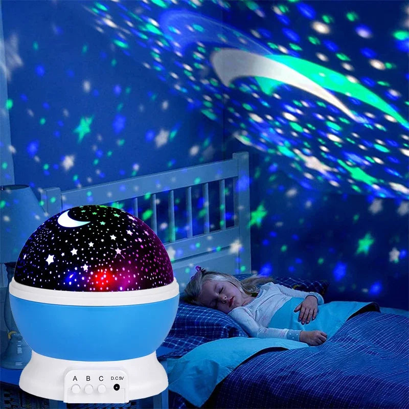 GGbingo Night Lamp Projector Starry Sky Night Light Lamp Decor Rotating Starry Nursery Moon Galaxy Projector Table Light