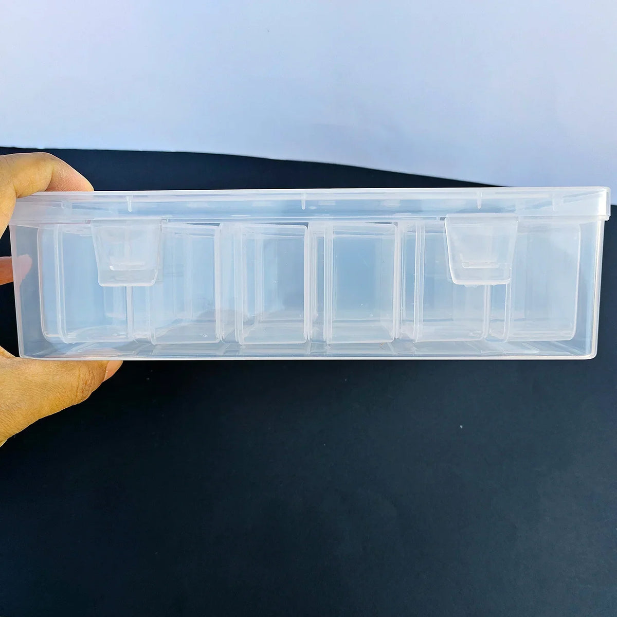 12/18/36Pcs Bead Storage Box Transparent Plastic Container with Hinged Lid, Small Items, Crafts, Jewelry Beads