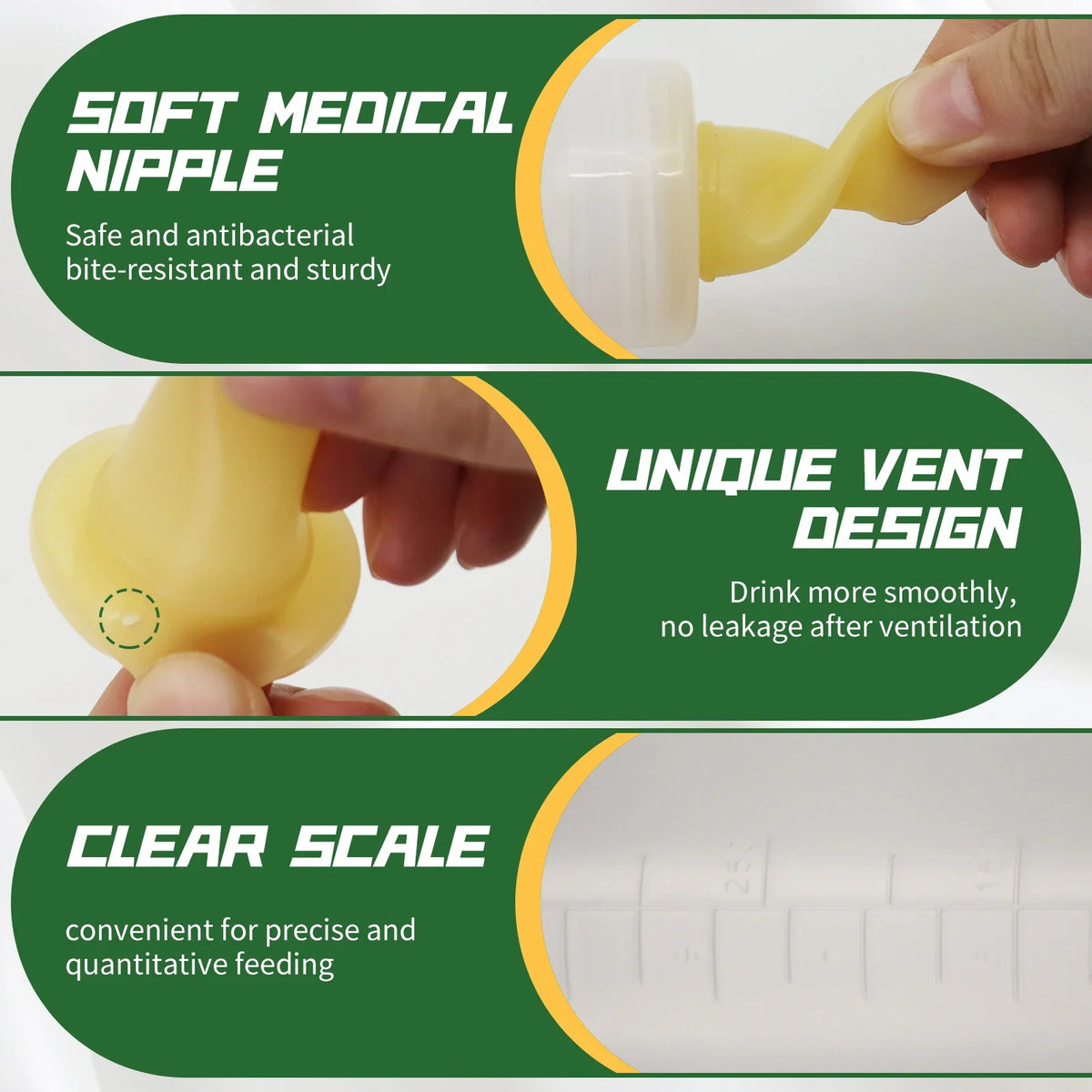 1/2/5PCS 450ML Lamb Milk Bottle Feeding Bottle Small Animals Lamb Nursing Bottles With Soft Nipple for Lamb Calf Bull Cow