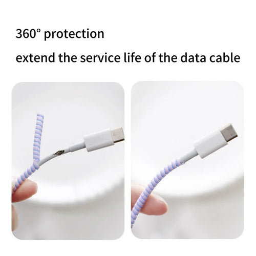 1.4cm Cable Protector Winder For USB Charging Data Cable Wire Protection Cover Protect Data Cord Protector Cable Organizer