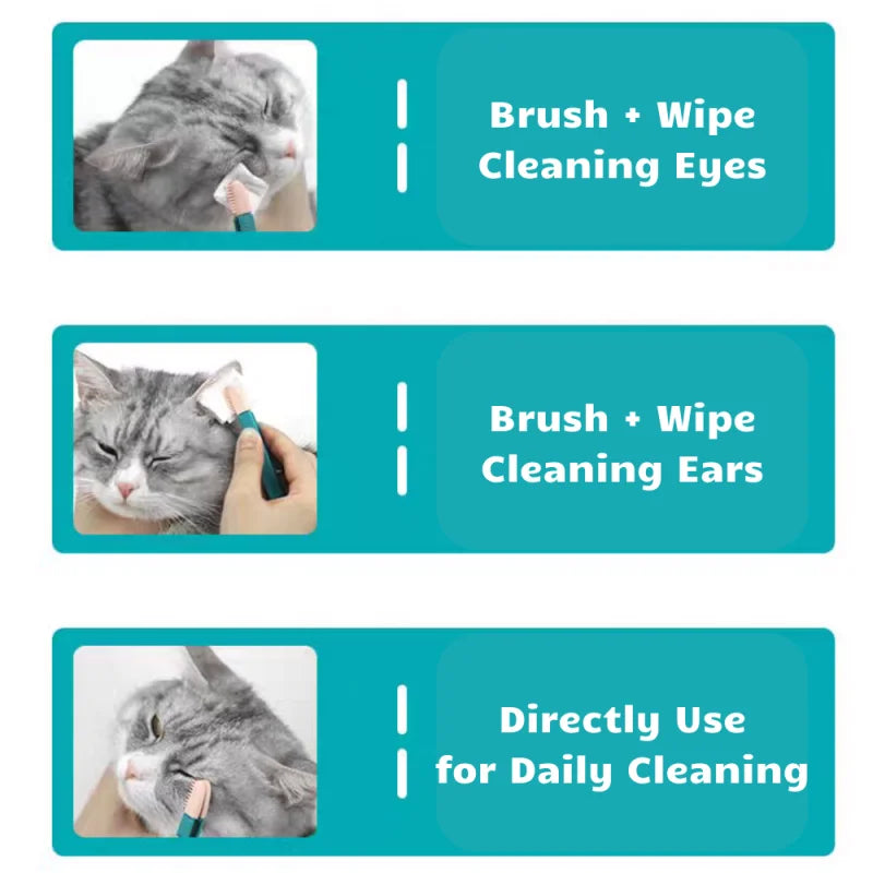 Pet Grooming Tear Stain Remover Comb Cleaning Brush Cat Eyes Comb for Small Cats And Dogs Pet Care Tools