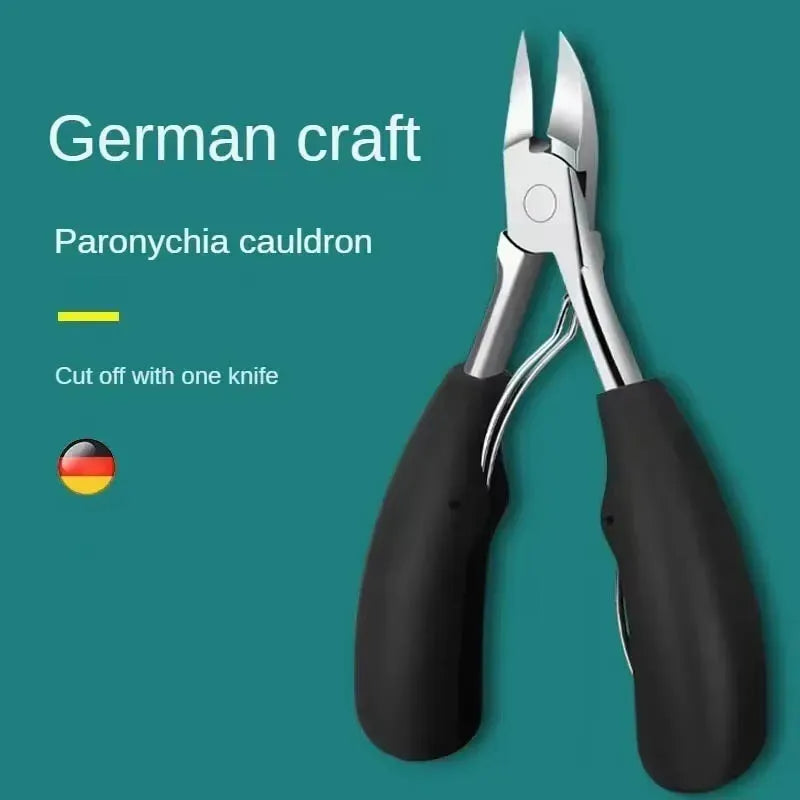 Professional Toe Nail Clippers Cutter ingrown toenail tool Thick Nail Dead Skin Dirt Remover Super Sharp Curved Blade Nail Tools