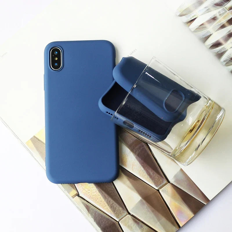 Silicone Candy Color Case for iPhone 11  8 Plus 7 6 6S plus Soft Cover candy Phone Cases for iPhone 11 12 13 14 Pro XR X XS Max