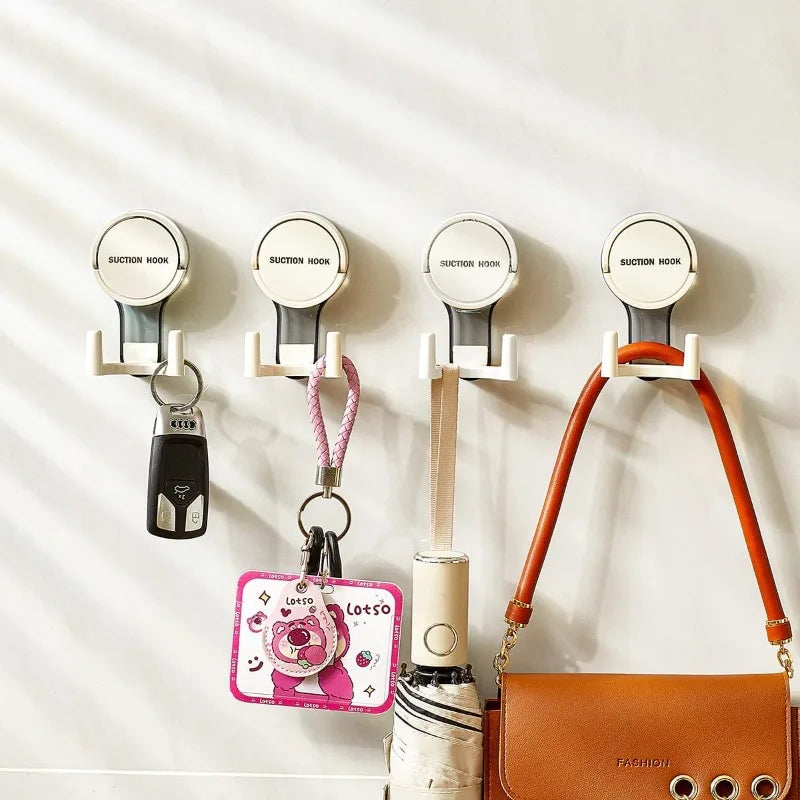 Strong Vacuum Suction Hooks Heavy Traceless No Drilling Adhesive for Home Bathroom Kitchen Door Back Toilet Area Strong Hold