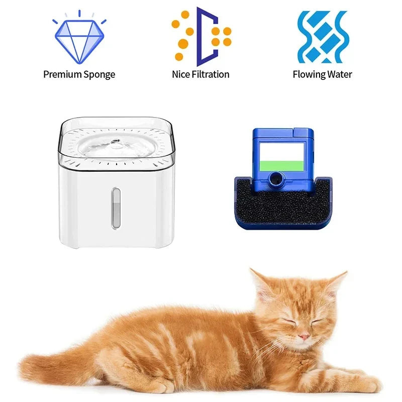 10/4/1Pcs Pet Drinking Sponge Filter Water Dispenser For Cats And Dogs Healthy Sponge Filter Pet Drinking Fountain Accessories
