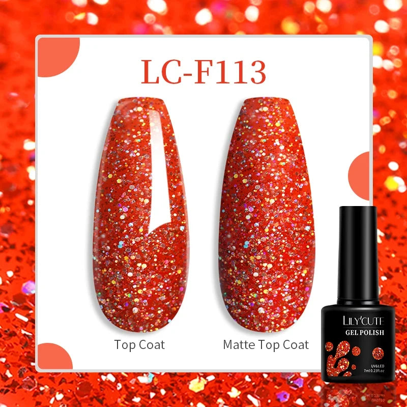 LILYCUTE 7ML Nail Gel Polish Nail Supplies Varnish Semi Permanent Nail Art Manicure Soak Off LED UV Gel Nail Varnishes