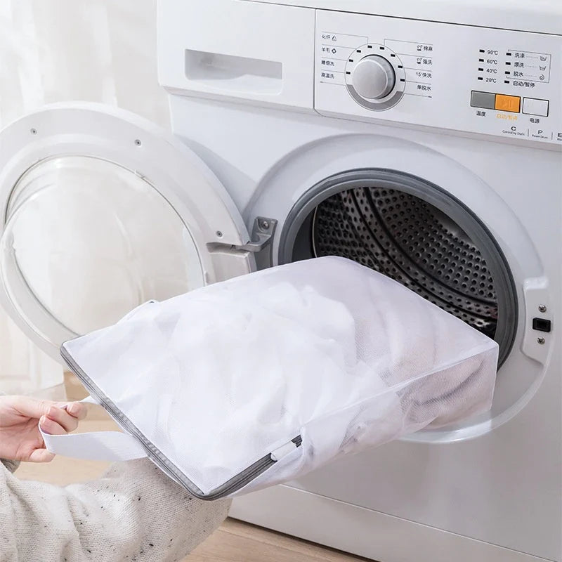 3D Laundry Bag With Handle Mesh Delicate Lingerie Dirty Clothes Wash Bag Durable Washing Machine Protective Bag Anti-Deformation