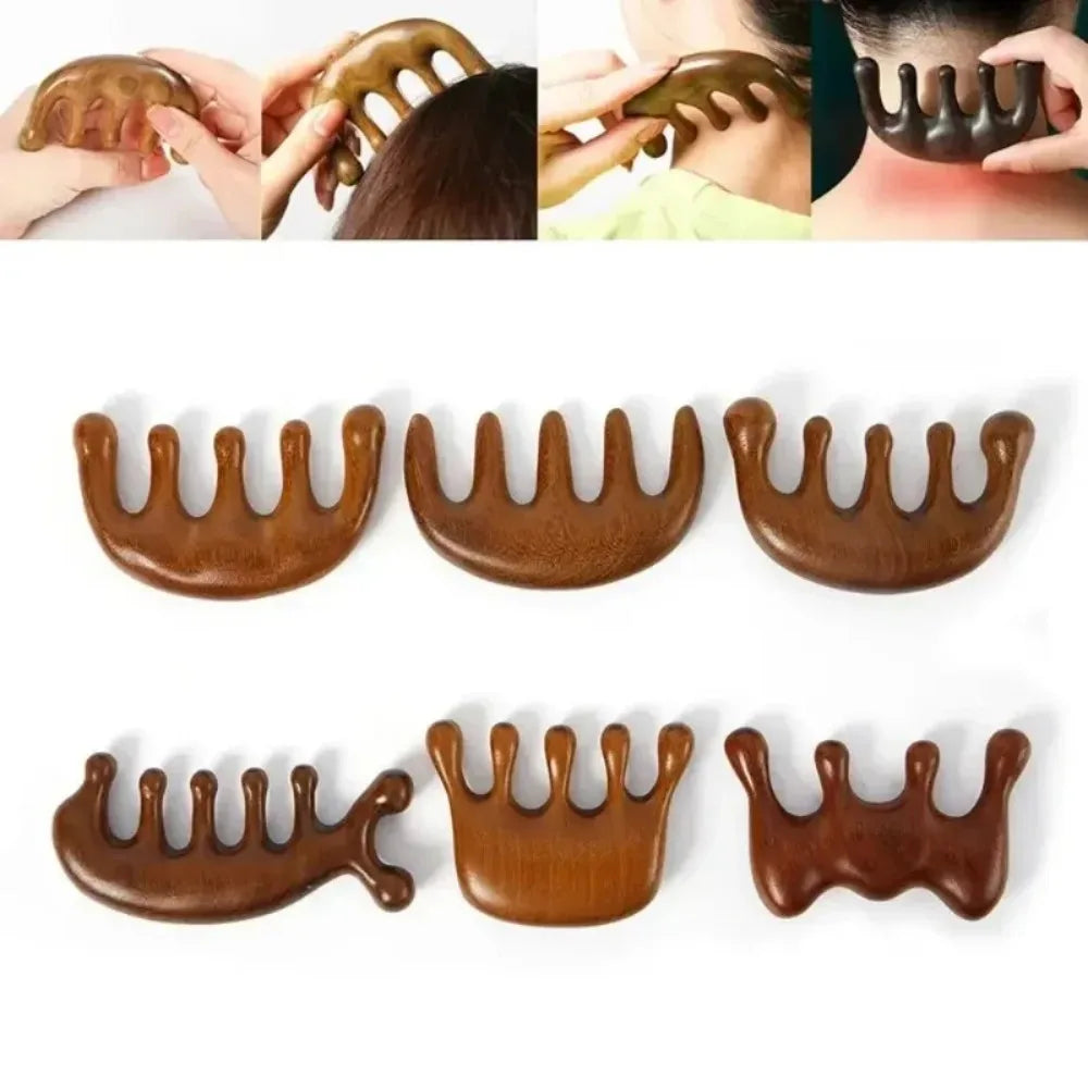 Wide Tooth Gua Sha Comb Massager – Facial, Head & Body Scraping Tool, Anti-Aging Skincare Home Spa Gift