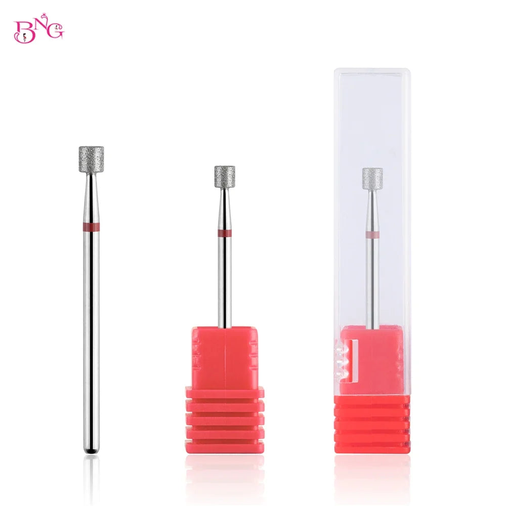 BNG Russian Diamond Manicure Cutters Barrel Nail Drill Bits 3/32" Rotary Burr Cuticle Burr Electric Drills Accessories Tools
