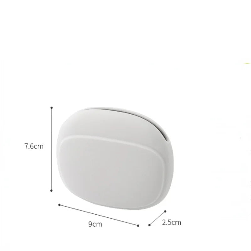 New Portable Data Cable Headphone Storage Box Simple Oval Silicone Storage Bag Cute Coin Purse Home Small Gift Travel Must-have
