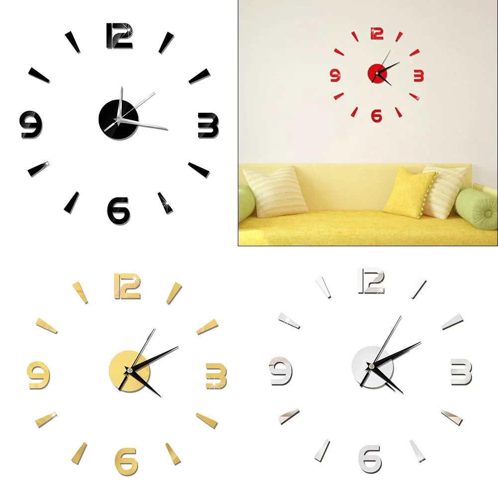 Acrylic Mirror Wall Clock Wall Clock Wall Clock Sticker 1mm Acrylic Mirror Watch Decor DIY Wall Modern Home  Room Decor