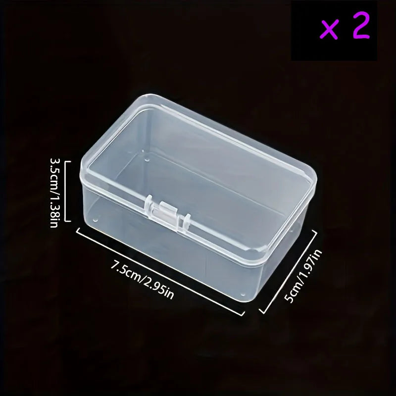 12/18/36Pcs Bead Storage Box Transparent Plastic Container with Hinged Lid, Small Items, Crafts, Jewelry Beads