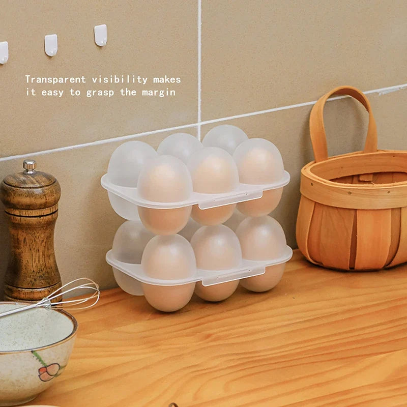 Kitchen Organizer 6 Grids Mini Egg Dispenser Holders For Case With Fixed Handle Organization Storage Egg Storage Box Box